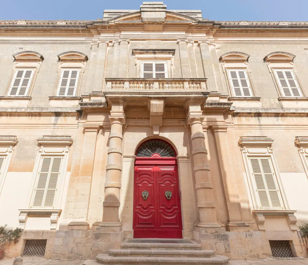 A baroque palazzo doorway in Mdina